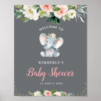 Kleiner Elefant Blütenbaby Dusche Begrüßungszeiche
