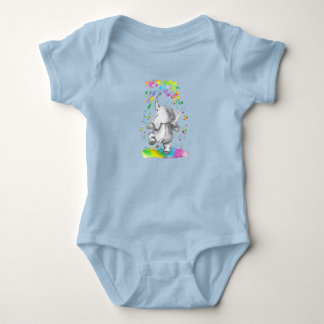 Kleiner Elefant Farbenspritzer Baby Strampler