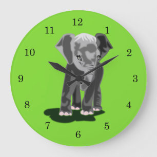 Kleiner Elefant Große Wanduhr