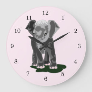 Kleiner Elefant Große Wanduhr