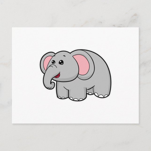 Kleiner Elefant Postkarte (Vorderseite)