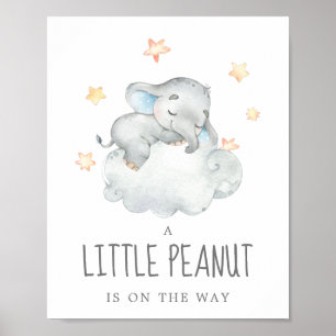 Kleiner Elephant Boy Little Peanut Babydusche Poster