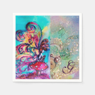 KLEINER ELF DES MUSHROOMMONOGRAMM SERVIETTE