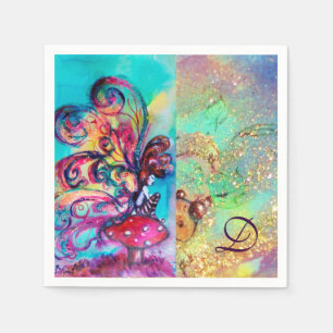 KLEINER ELF DES MUSHROOMMONOGRAMM SERVIETTE