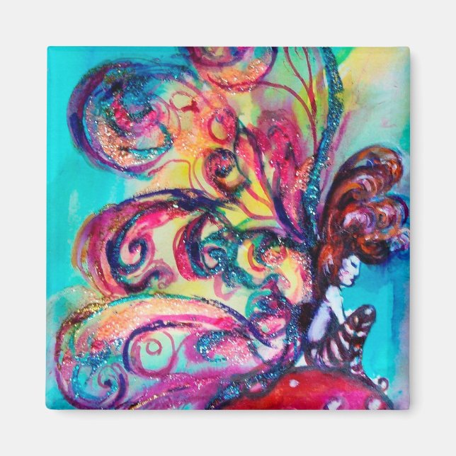 Kleiner Elf von Pilzen Magnet (Vorne)