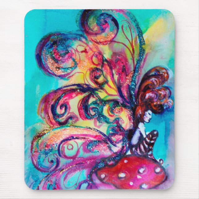 Kleiner Elf von Pilzen Mousepad (Vorne)