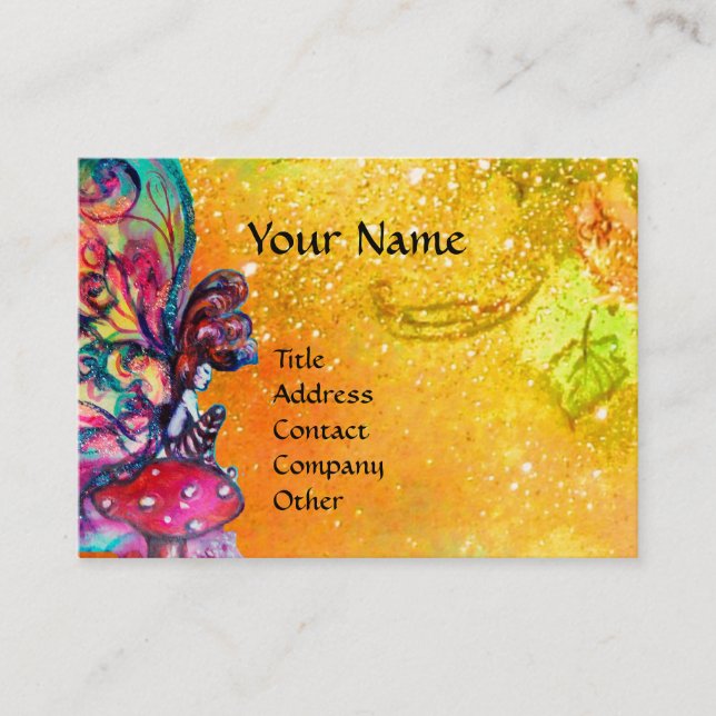 Kleiner Elf von Pilzen Visitenkarte (Vorderseite)