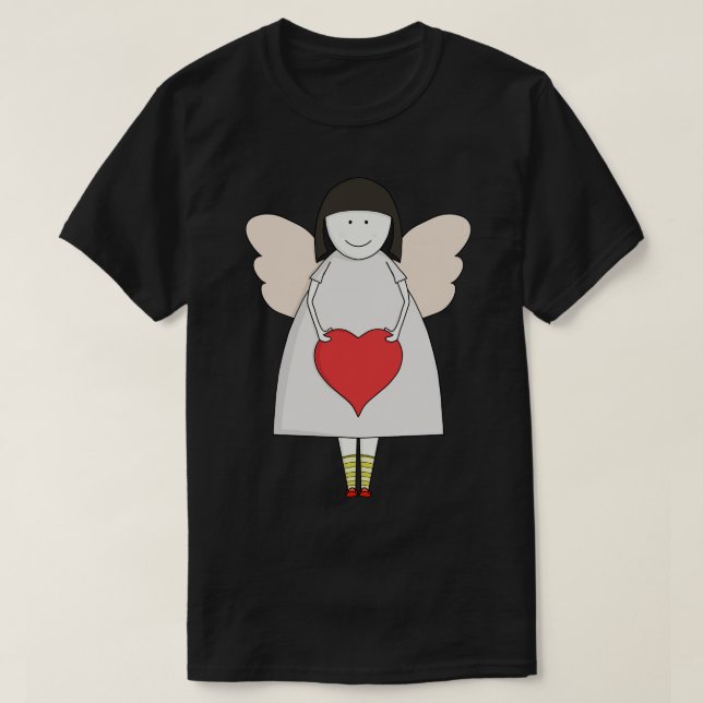 Kleiner Engel mit Herz T-Shirt (Design vorne)