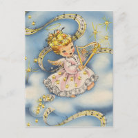 Kleiner Engel mit ihrer Harfe