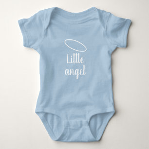 Kleiner Engel Schwarz-Weiß-individuelle Name nied Baby Strampler