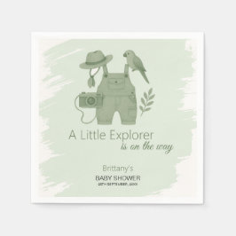 Kleiner Entdecker ist auf dem Weg Baby Shower Serviette
