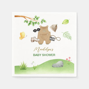 Kleiner Entdecker Wald Forst Wanderung Baby Shower Serviette