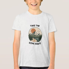 Kleiner Entdecker Wandert Kinder Tri-Blend Shirt