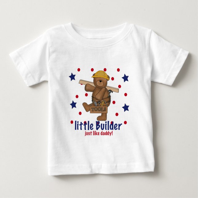 Kleiner Erbauer mögen Vati Baby T-shirt (Vorderseite)