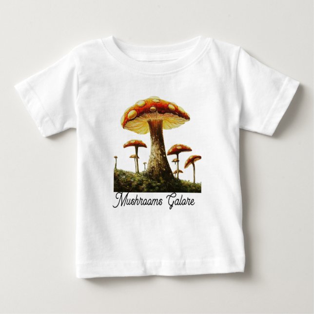 Kleiner Explorer: Pilze Galore Baby T-shirt (Vorderseite)