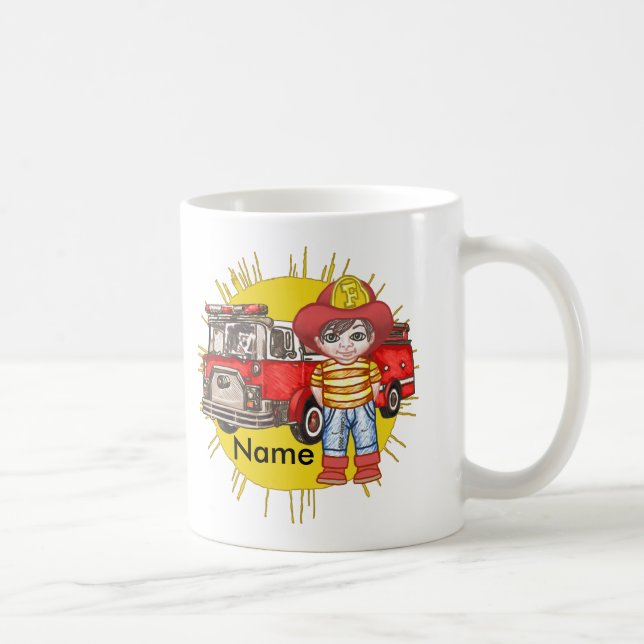 Kleiner Feuerwehrmann Kaffeetasse (Rechts)