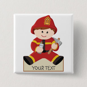 kleiner Feuerwehrmannfeuerwehrmann Button