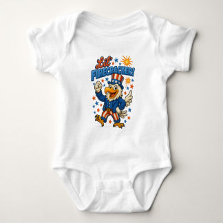 Kleiner Feuerwerk Freiheits Klassischer Adler Baby Strampler