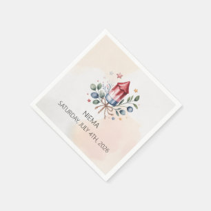 Kleiner Feuerwerkspatriotischer Babyshower am 4. J Serviette
