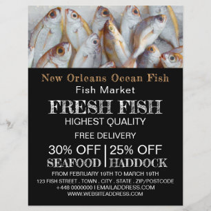 Kleiner Fisch, Fischmonger/Ehefrau, Fischmarktwerb Flyer