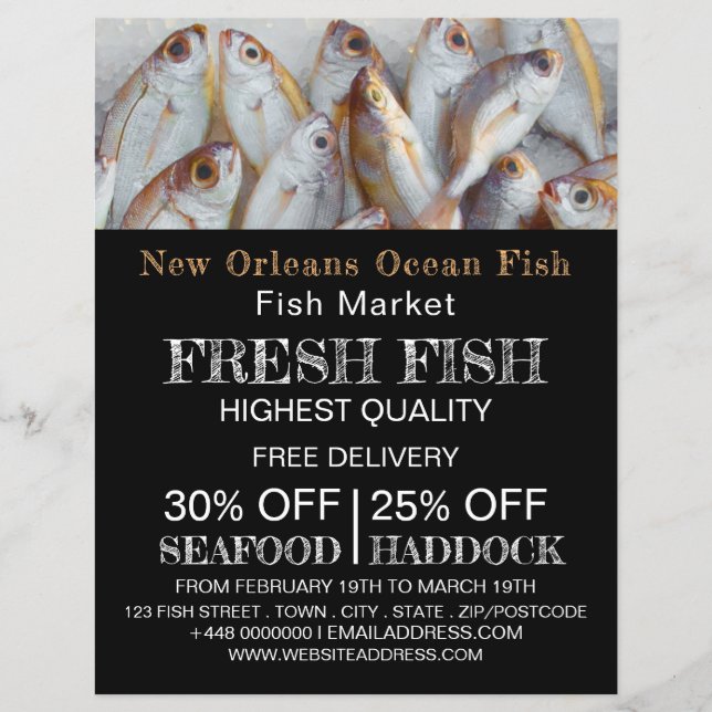 Kleiner Fisch, Fischmonger/Ehefrau, Fischmarktwerb Flyer (Vorne)