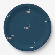 Kleiner Fisch-Party-Versorgungs-Papier-Teller