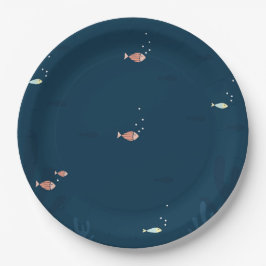 Kleiner Fisch-Party-Versorgungs-Papier-Teller Pappteller
