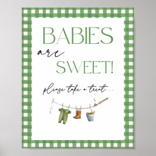 Kleiner Fischer Baby Shower Babys sind süß Poster
