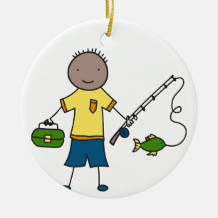 Kleiner Fischer Keramik Ornament