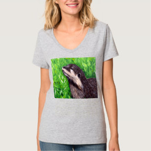 Kleiner Fischotter-Maler T-Shirt