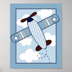 Kleiner Flieger Flugzeug Kinderzimmer Wandkunst Dr Poster