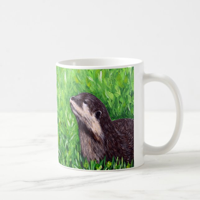 Kleiner Flussotter-Maler Kaffeetasse (Rechts)