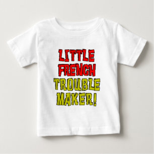 Kleiner französischer Trouble Maker Baby T-shirt