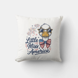 Kleiner Fräulein Amerika Patriotische Ente Vintage Kissen