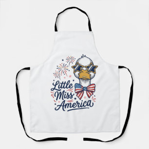 Kleiner Fräulein Amerika Patriotische Ente Vintage Schürze