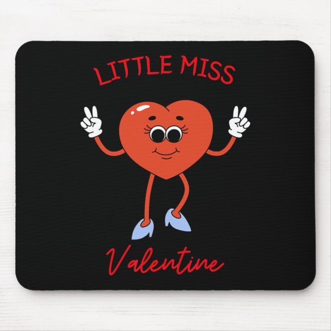 Kleiner Fräulein Valentinstag Süße Candy Herz Mädc Mousepad (Vorne)