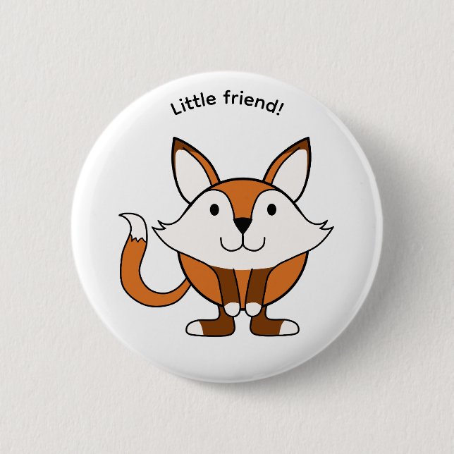 Kleiner freundlicher Fuchs Button (Vorderseite)