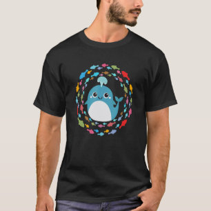 Kleiner freundlicher süßer Babywal im Fischkreis T-Shirt