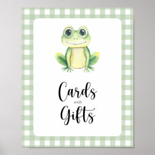 Kleiner Frosch - Karten und Geschenke Babydusche Poster