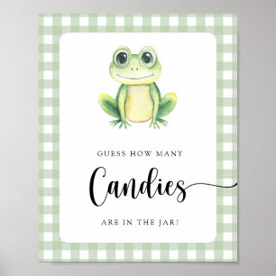 Kleiner Frosch - rate wie viele Süßigkeiten Poster