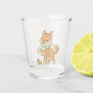 Kleiner Frosch-Wächter Schnapsglas