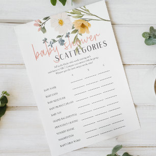Kleiner Fuchs Scattergories Baby Shower Spiel Post Poster