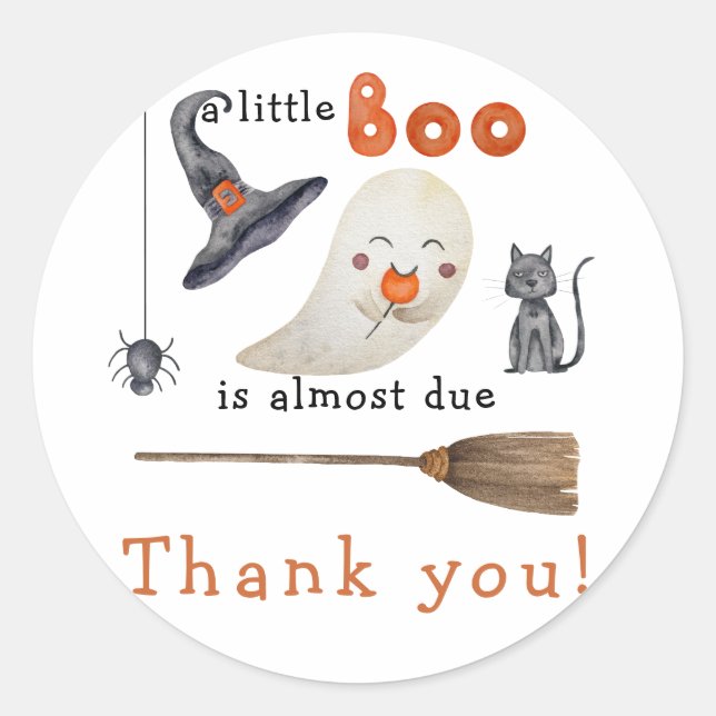 Kleiner Geist - Baby Dusche danke Runder Aufkleber (Vorderseite)