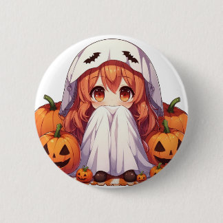 Kleiner Geist zu Halloween Button