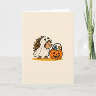 Kleiner Geistiger Igel – Süßes Halloween Karte