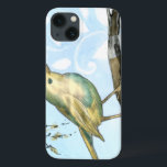 Kleiner Gelbbvogel auf einem Zweig nach oben iPhone 13 Hülle<br><div class="desc">Dieses Bild ist perfekt für Ihre Vogelsammlung. Der kleine gelbe Vogel und der blaue pastellfarbene Hintergrund dieses Bildes sind einfach,  aber beruhigend und können leicht zu jedem Zazzle-Produkt hinzugefügt werden. Wählen Sie dieses Bild heute aus.</div>