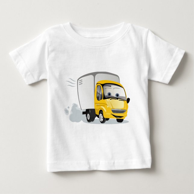 Kleiner Gelber Cartoon LKW für Kinder! Baby T-shirt (Vorderseite)