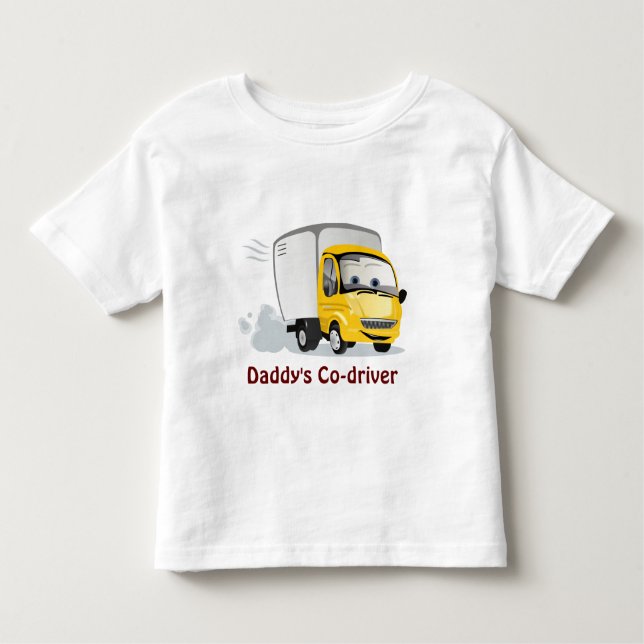 Kleiner Gelber Cartoon LKW für Kinder! Kleinkind T-shirt (Vorderseite)