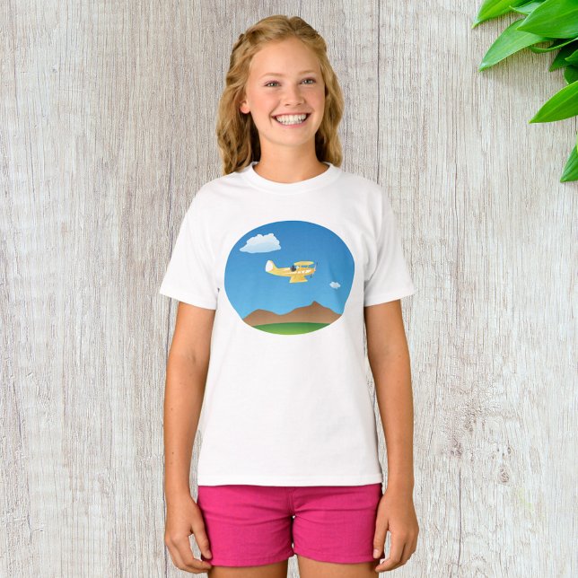 Kleiner Gelber Flugzeug T - Shirt (Von Creator hochgeladen)