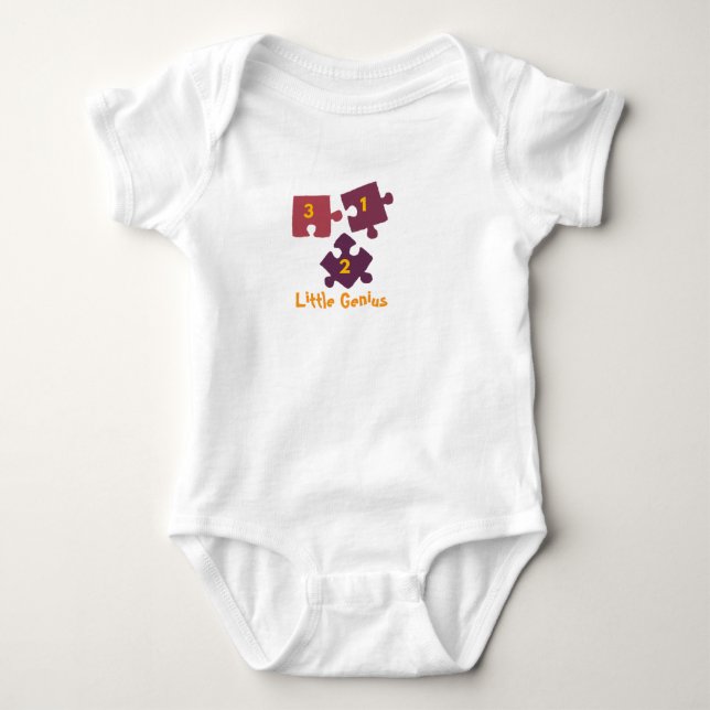 Kleiner Genie-Puzzle-Baby-Body Baby Strampler (Vorderseite)